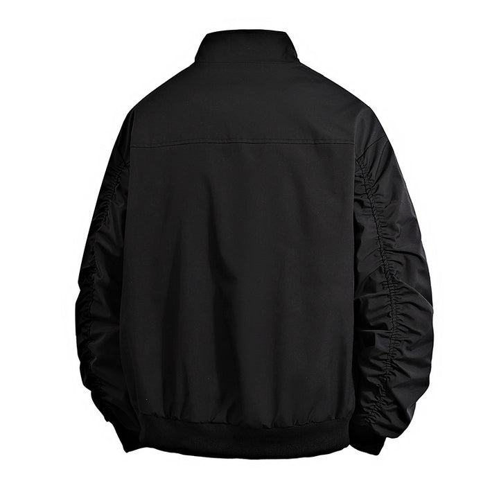 Herren praktische Übergangsjacke mit hohem Kragen und vielseitigen Taschen Echoarchiv