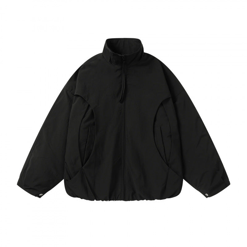 Unisex Leichter technischer Blouson mit Stehkragen, durchgehendem Reißverschluss und Tunnelzugsaum Echo Archiv