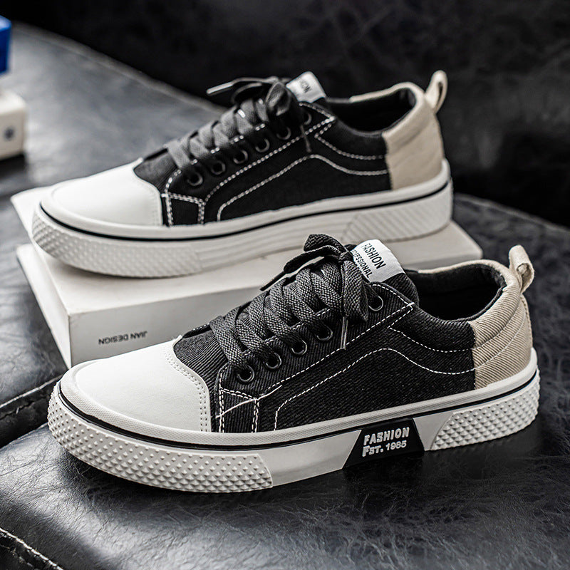 Herren Low-Top Canvas-Plateau-Sneaker mit profilierter Gummisohle und verstärkter Zehenkappe Echoarhiv – Norré