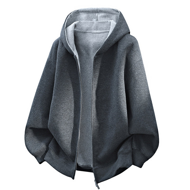 Unisex Oversize-Kapuzenpullover aus French-Terry mit Ballonärmeln und verlängertem Rückensaum Echoarchiv