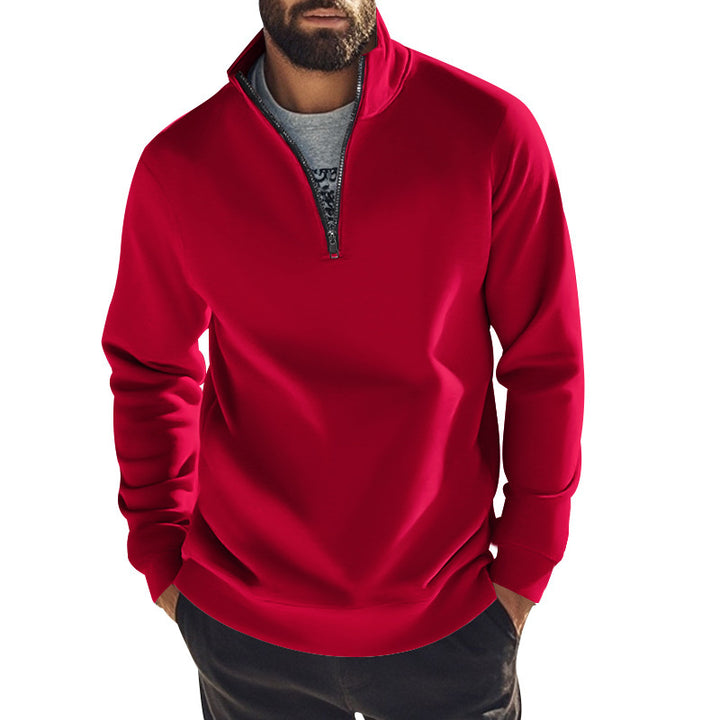 Herren sportlicher Pullover mit kurzem Reißverschluss und bequemer Passform Echoarchiv
