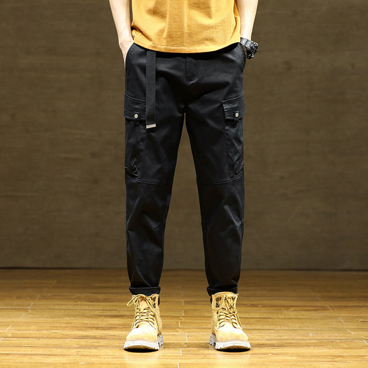 Herren multifunktionale Cargo-Hose mit verstellbarem Bund und zahlreichen Taschen Echoarchiv