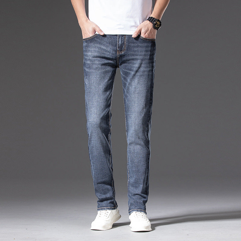 Herren Slim‑Straight Stretchjeans mit leichter Used‑Optik Echo Archiv