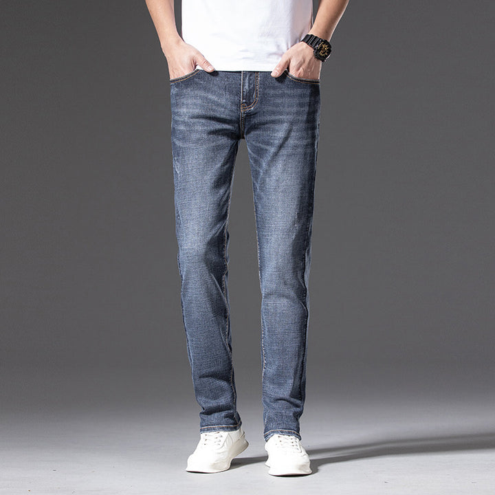 Herren Slim‑Straight Stretchjeans mit leichter Used‑Optik Echo Archiv