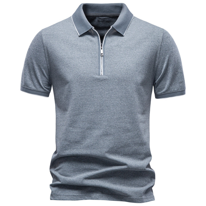 Herren nan atmungsaktives kurzärmeliges Poloshirt mit halbhohem Reißverschluss und Piquéstruktur Echo Archiv