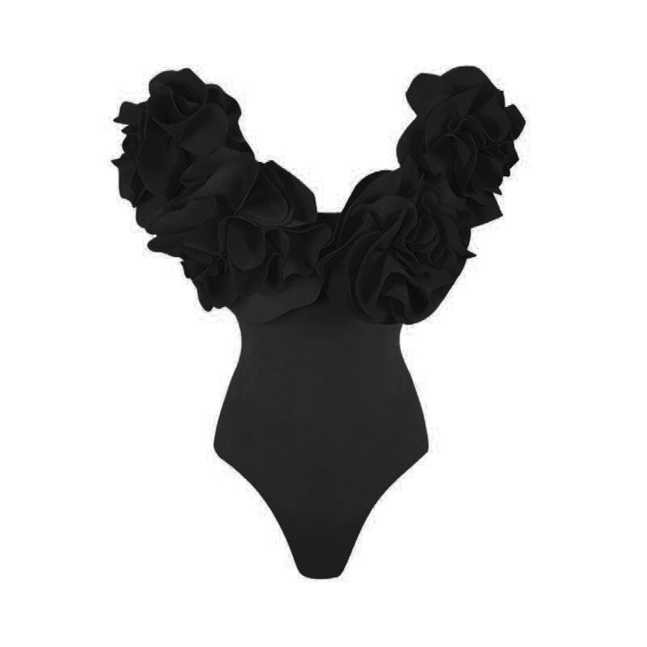 Damen Einteiler Schwimmanzug mit voluminösen Rüschen Echo Archiv