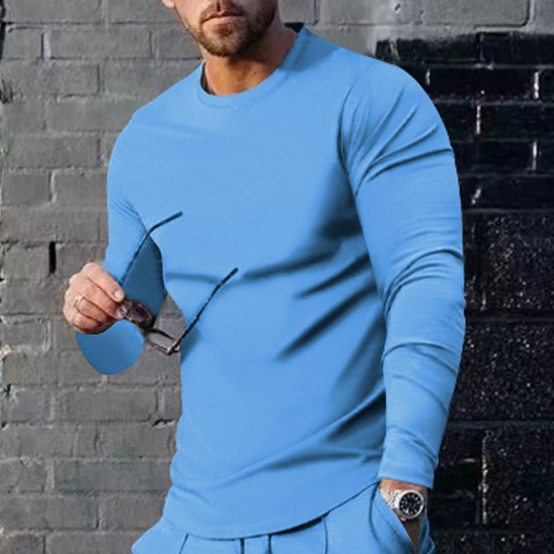 Herren langärmliges T-Shirt mit modischem Schnitt und hochwertigem Baumwollmix Echoarchiv