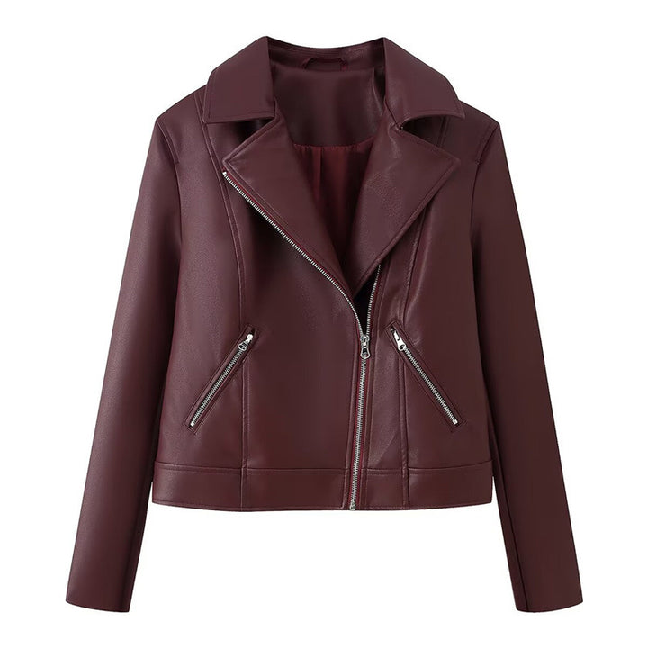 Damen Bikerjacke aus veganem Leder mit asymmetrischem Reißverschluss Echo Archiv