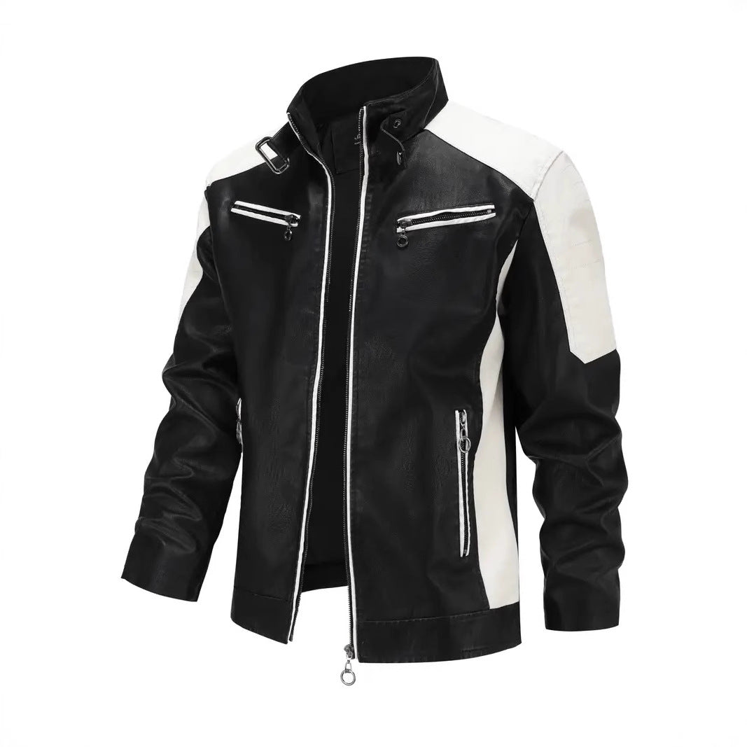Herren Sportliche Kunstlederjacke mit Reißverschluss Echo Archiv