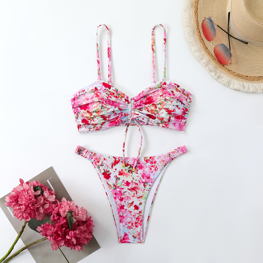 Damen Bandeau-Bikini mit raffinierten Rüschendetails Echo Archiv