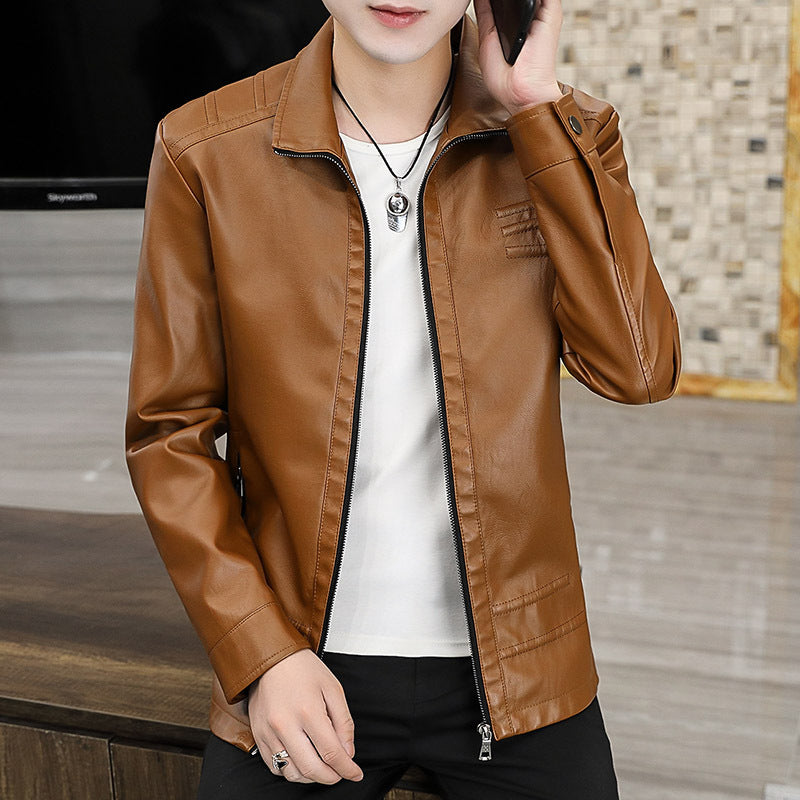 Herren modische Kunstlederjacke Echoarchiv