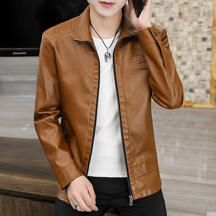 Herren modische Kunstlederjacke Echoarchiv