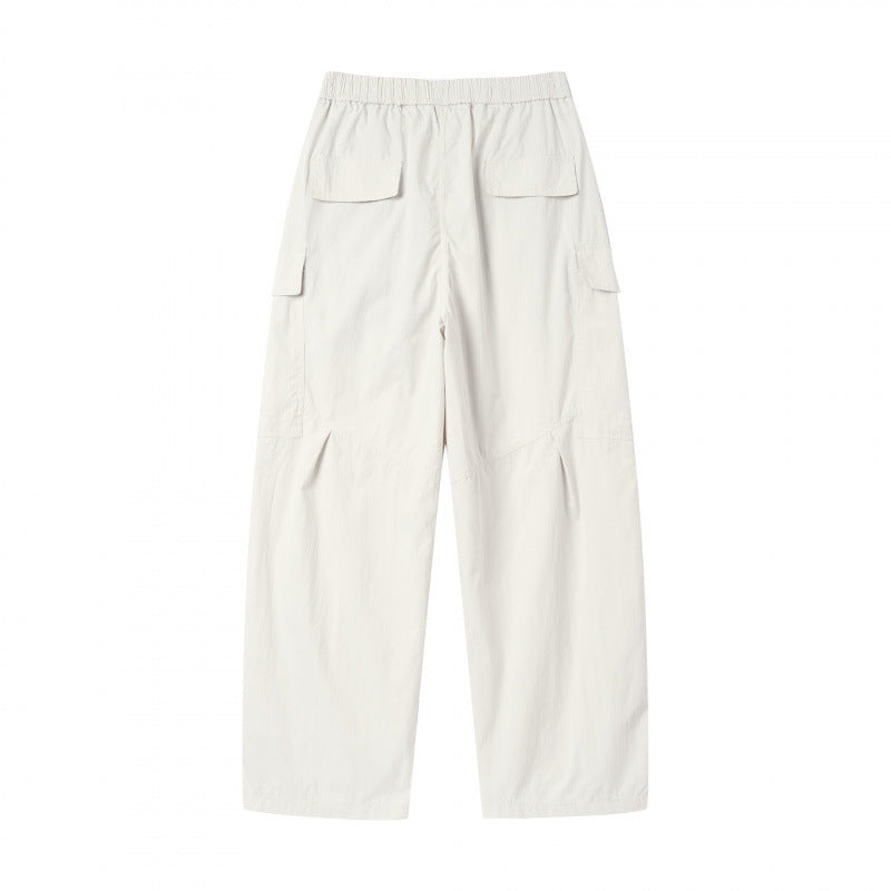Unisex Weite Cargo-Hose mit elastischem Bund, Tunnelzug und aufgesetzten Klappentaschen Echo Archiv