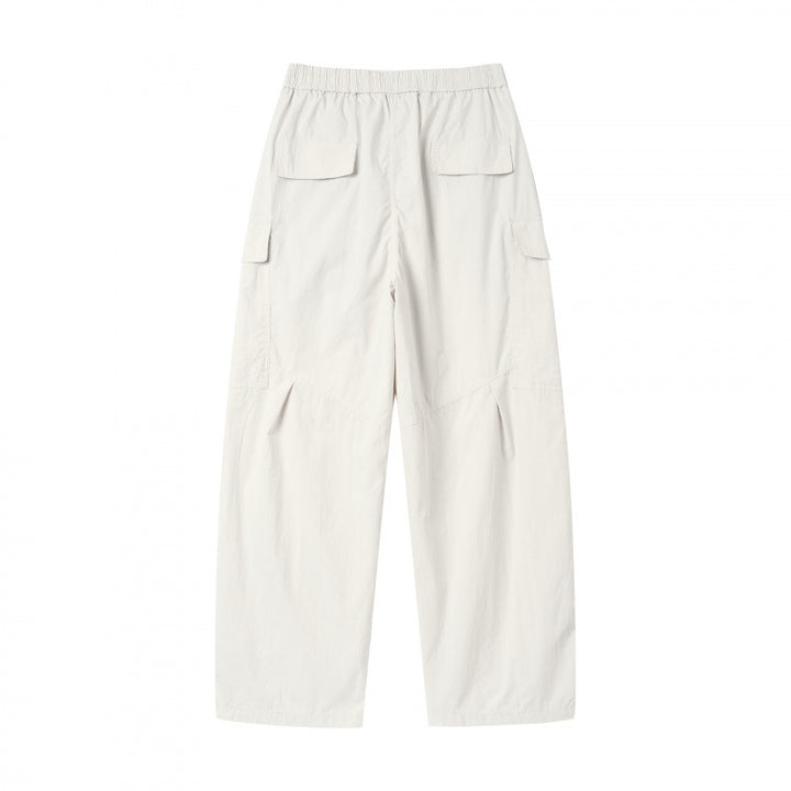 Unisex Weite Cargo-Hose mit elastischem Bund, Tunnelzug und aufgesetzten Klappentaschen Echo Archiv