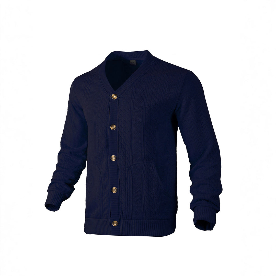 Herren Strickjacke mit kreativem Zopfmuster Echoarchiv
