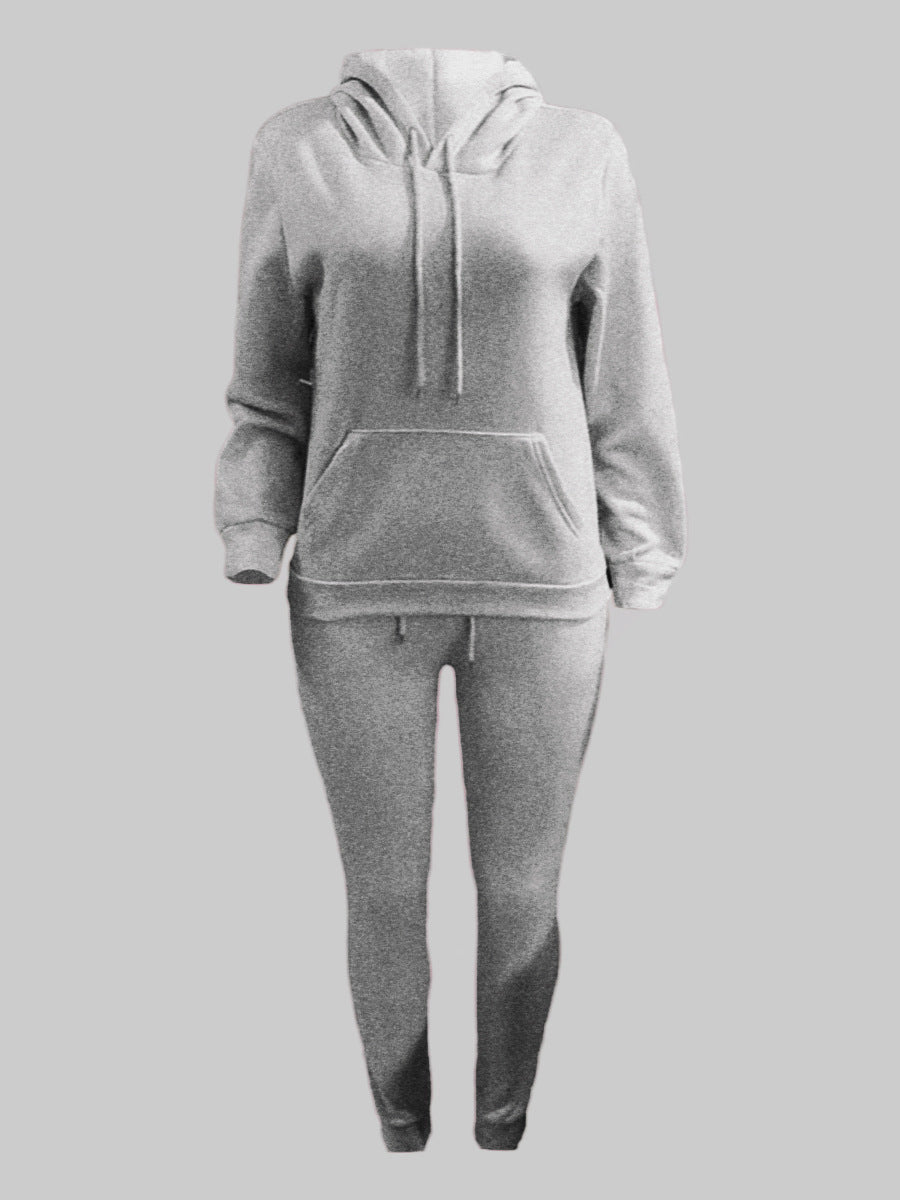 Herren sportliches Jogginganzug-Set mit Kapuzenpullover Kängurutasche und schmal zulaufender Jogginghose – Marzano