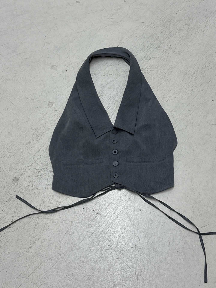 Damen elegantes Wickeloberteil mit stylischem Kragen und verspielten Details Echo Archiv