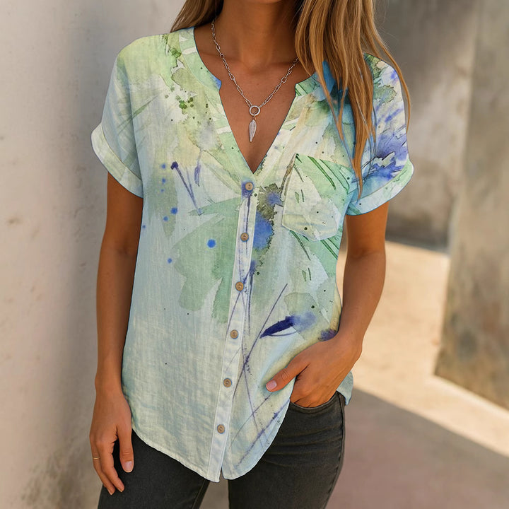 Damen elegante Bluse mit floralem Stickdesign Echo Archiv