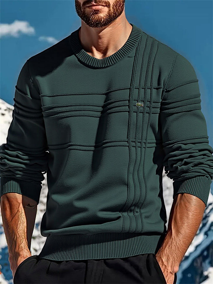 Herren stylischer Strickpullover mit einzigartigen Texturdetails Echoarchiv