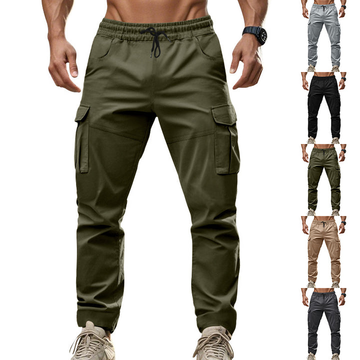 Herren Cargo-Hose mit funktionalen Seitentaschen und elastischem Bund Echoarchiv
