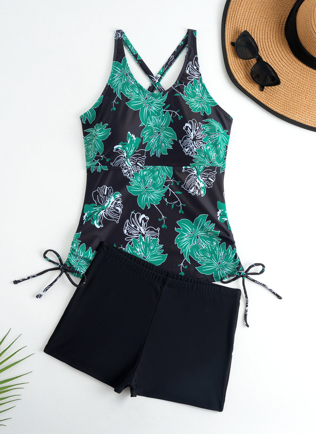 Damen Schwimm-Set mit verstellbaren Trägern und lässiger Hose Echo Archiv