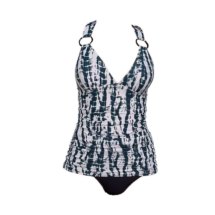Damen Tankini mit modischem V-Ausschnitt und gerafftem Design Echo Archiv