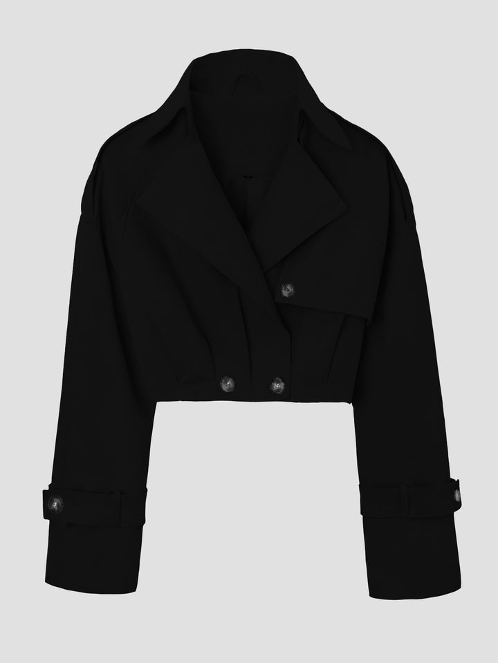 Damen Modische Cropped Trenchcoatjacke Echo Archiv