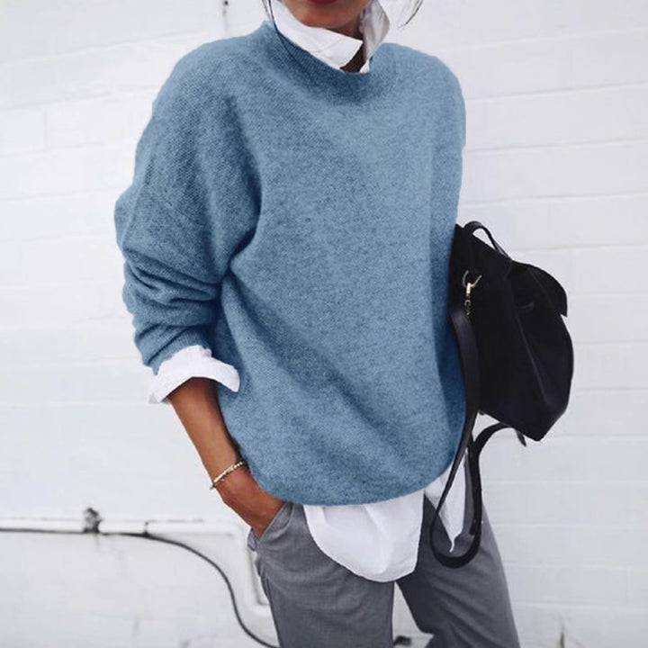 Damen nan gemütlicher Oversize-Strickpullover mit Stehkragen Echo Archiv