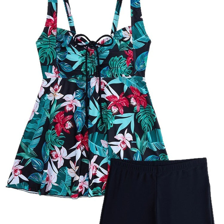 Damen Tankini mit floralem Oberteil und Shorts Echo Archiv
