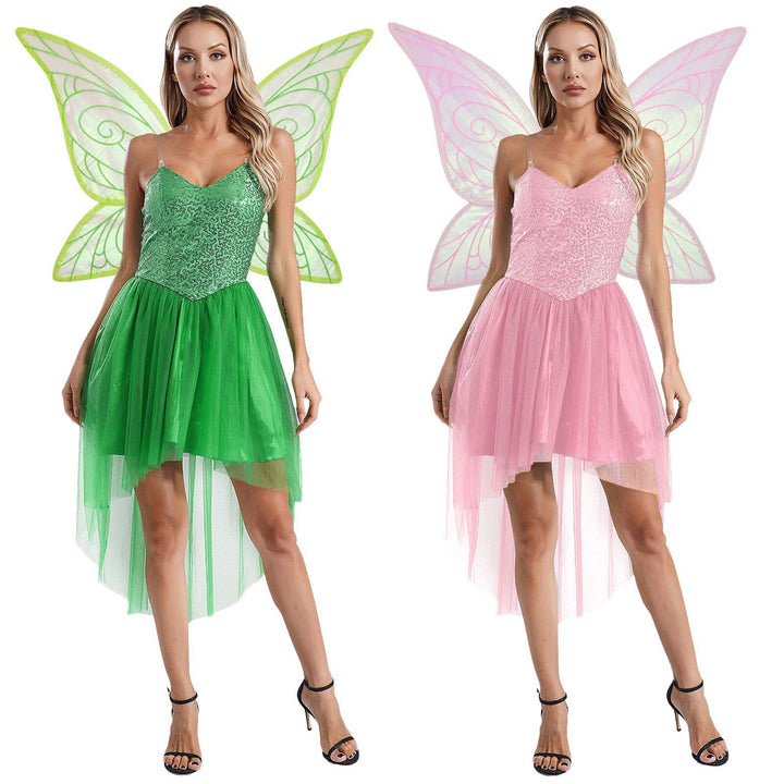 Damen Märchenhaftes Elfenkleid mit schimmernden Details und voluminösem Tüllsaum Echo Archiv