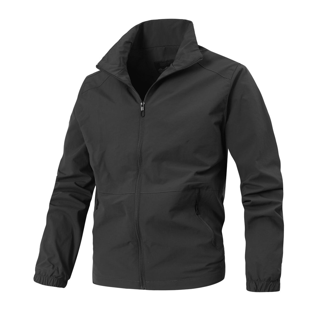 Herren Leichte Softshelljacke mit Stehkragen, winddichter Membran und Reißverschlusstaschen Echoarchiv