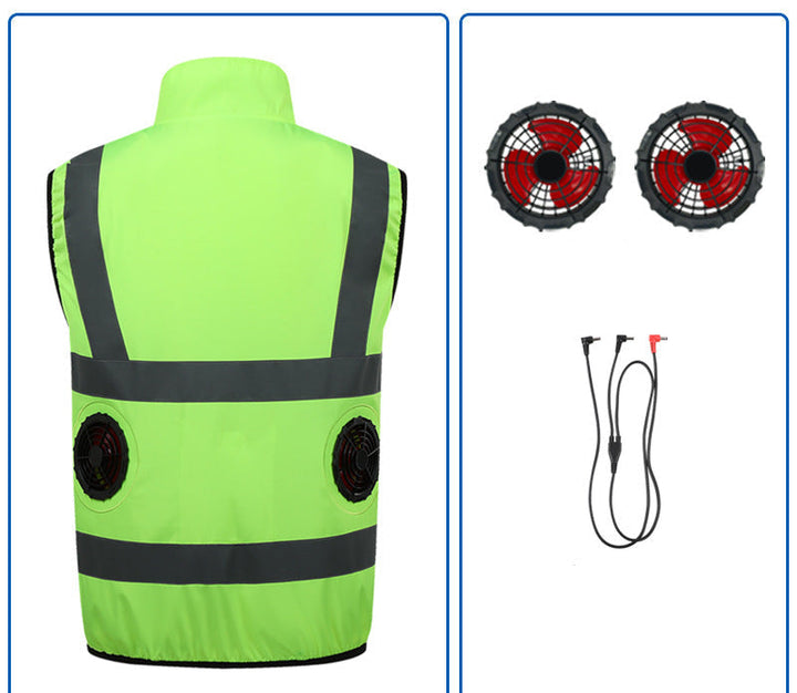 Unisex nan Zwölf-Volt Ersatzlüfter-Doppelset mit Y-Verbindungskabel für Kühljacke Echo Archiv