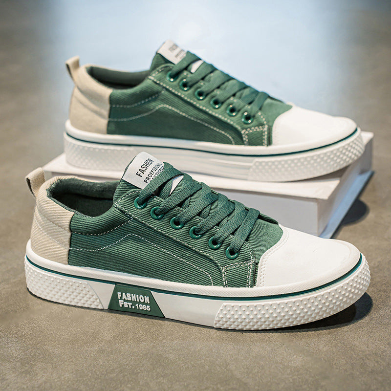 Herren Low-Top Canvas-Plateau-Sneaker mit profilierter Gummisohle und verstärkter Zehenkappe Echoarhiv – Norré