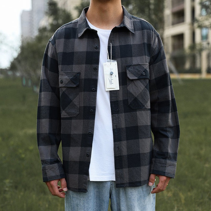 Herren Karo-Hemdjacke mit zwei Brusttaschen Echo Archiv