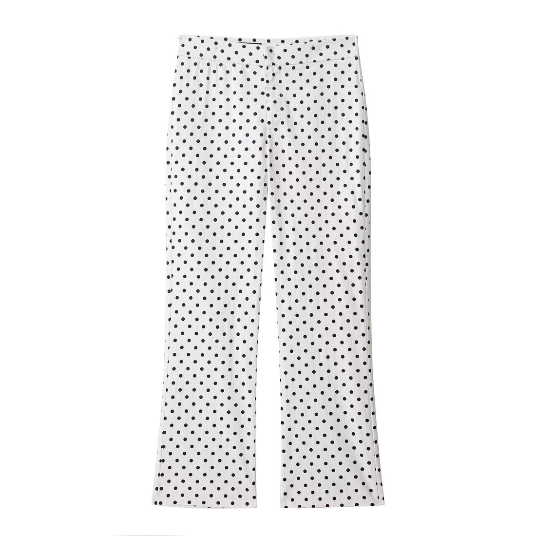 Damen weite High-Waist Schlaghose mit Punkteprint und elastischem Bund – Avélisse
