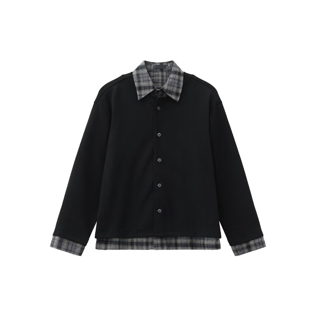 Damen Komfortable Blousonjacke mit karierter Bluse Echoarchiv