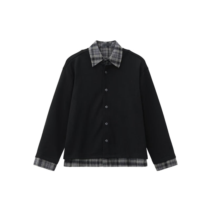 Damen Komfortable Blousonjacke mit karierter Bluse Echoarchiv