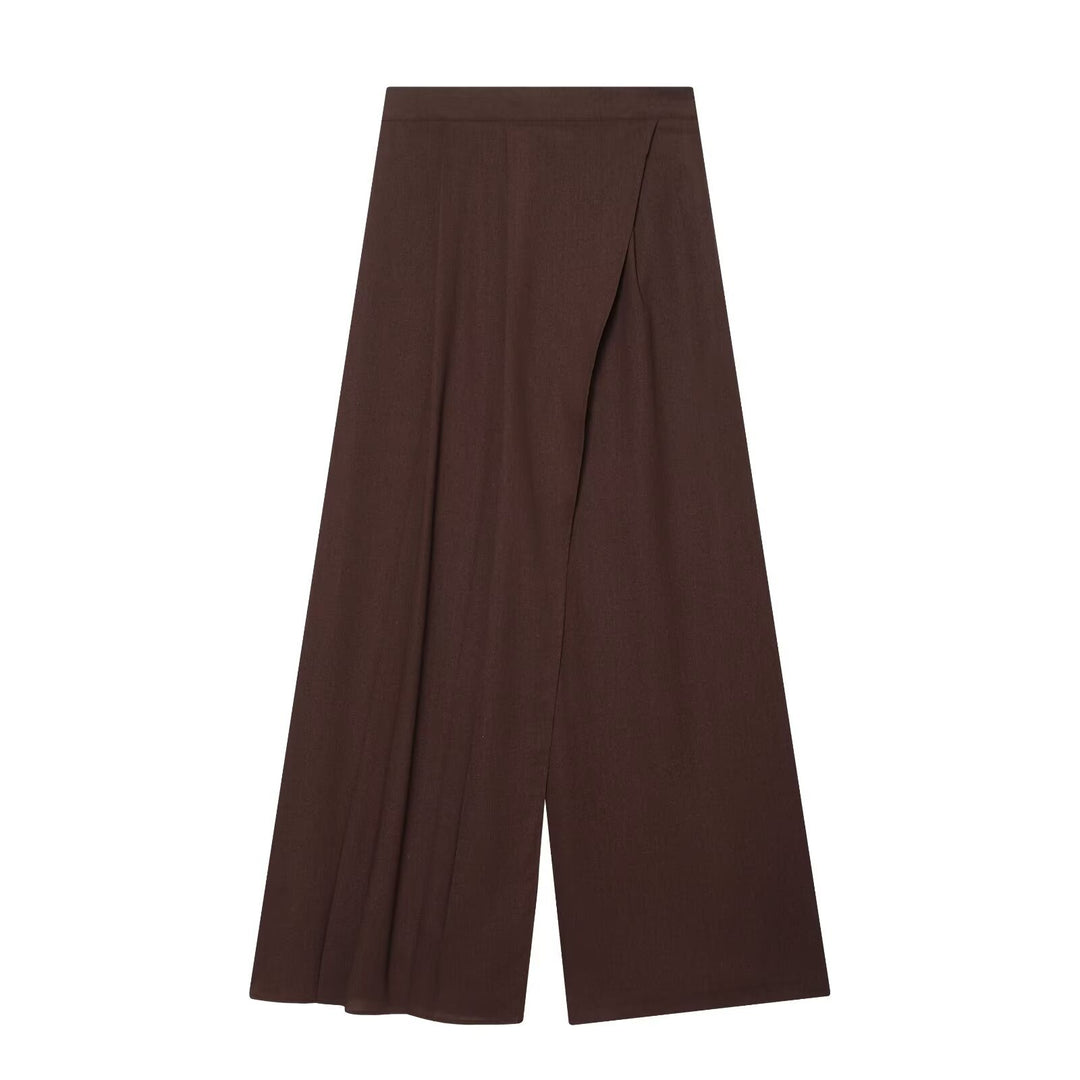 Damen Weite High-Waist Culotte mit Wickeloptik und ausgestelltem Bein Echo Archiv