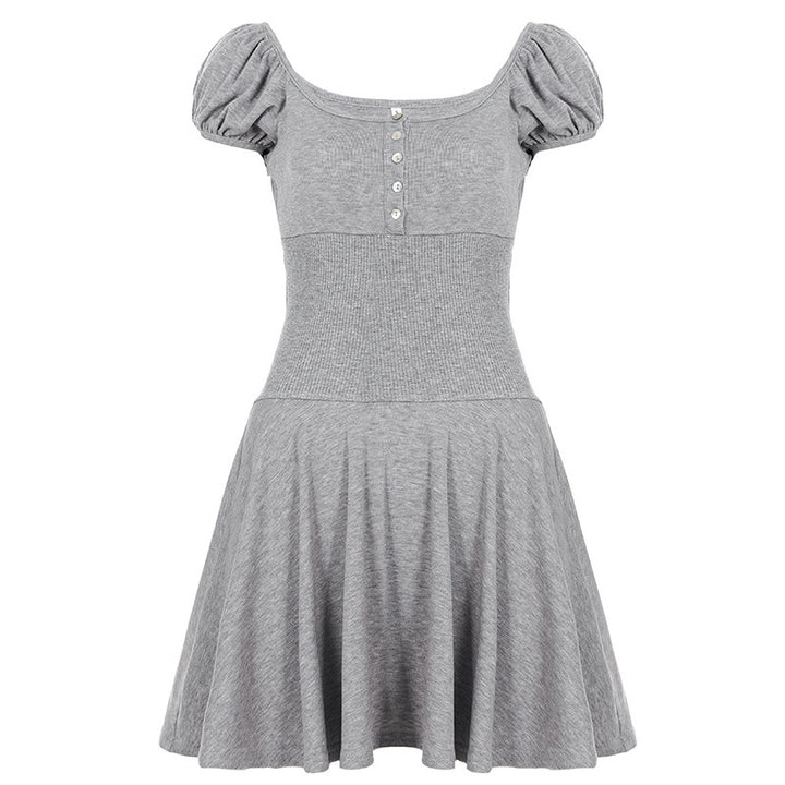Damen Midi-Kleid mit Puffärmel-Design und figurbetontem Oberteil Echo Archiv
