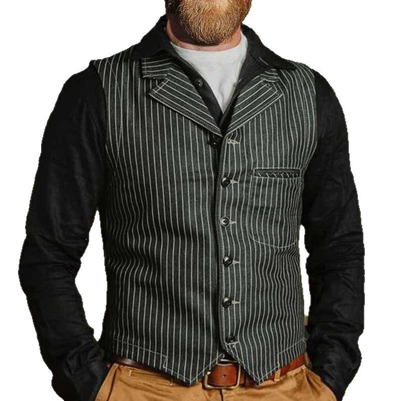 Herren elegante Weste mit Nadelstreifen und klassischem Schnitt Echoarchiv