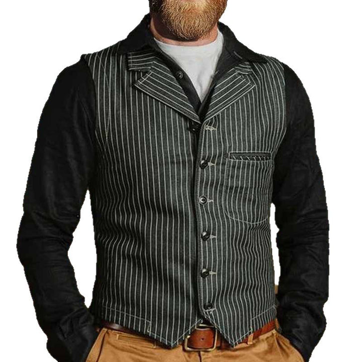 Herren elegante Weste mit Nadelstreifen und klassischem Schnitt Echoarchiv