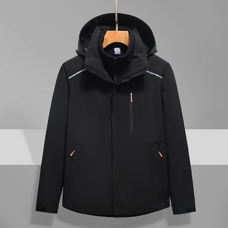 Herren Softshell-Outdoorjacke mit Kapuze, wind- und wasserdicht Echo Archiv