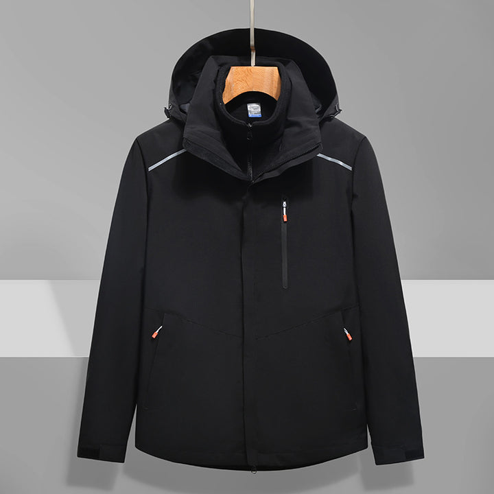 Herren Softshell-Outdoorjacke mit Kapuze, wind- und wasserdicht Echo Archiv