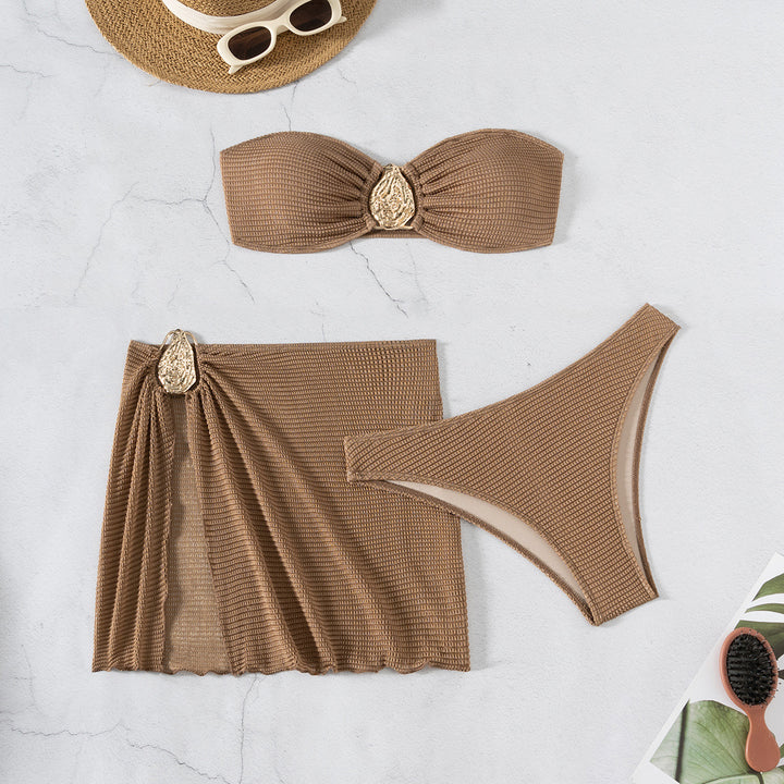 Damen Bandeau-Bikini-Set mit elegantem Drapierungsdetail Echo Archiv
