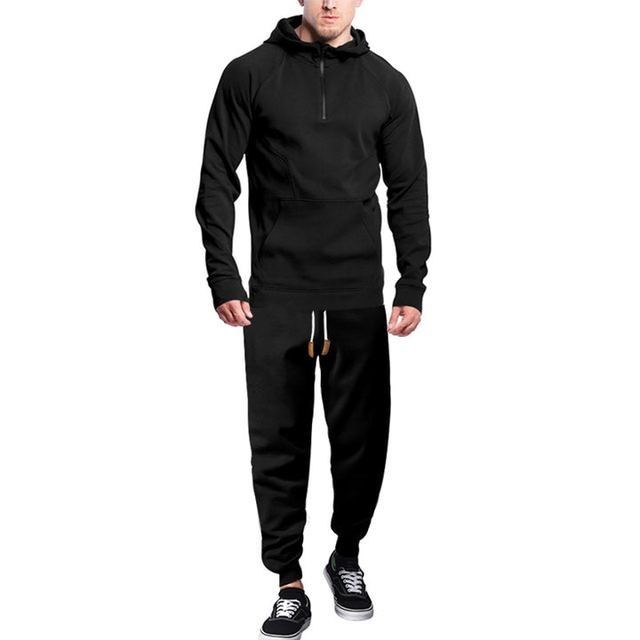 Herren Sweatpants und Kapuzenshirt Set mit modernem Schnitt und funktionalen Taschen Echoarchiv