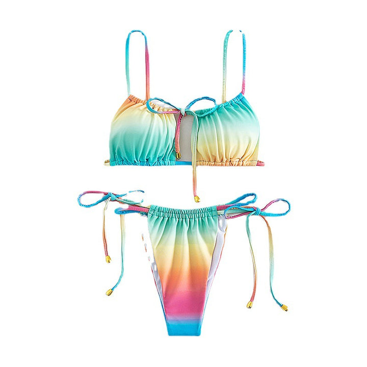 Damen Triangel-Bikini mit individuell verstellbaren Bändern und modischem Farbverlauf Echo Archiv