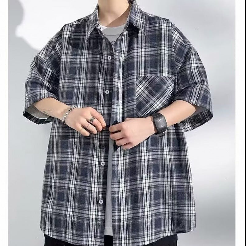Herren lässige Karobluse mit praktischen Brusttaschen und modernem Schnitt Echoarchiv
