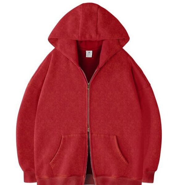 Unisex Oversized Kapuzenjacke mit Doppelreißverschluss und Kängurutaschen Echo Archiv