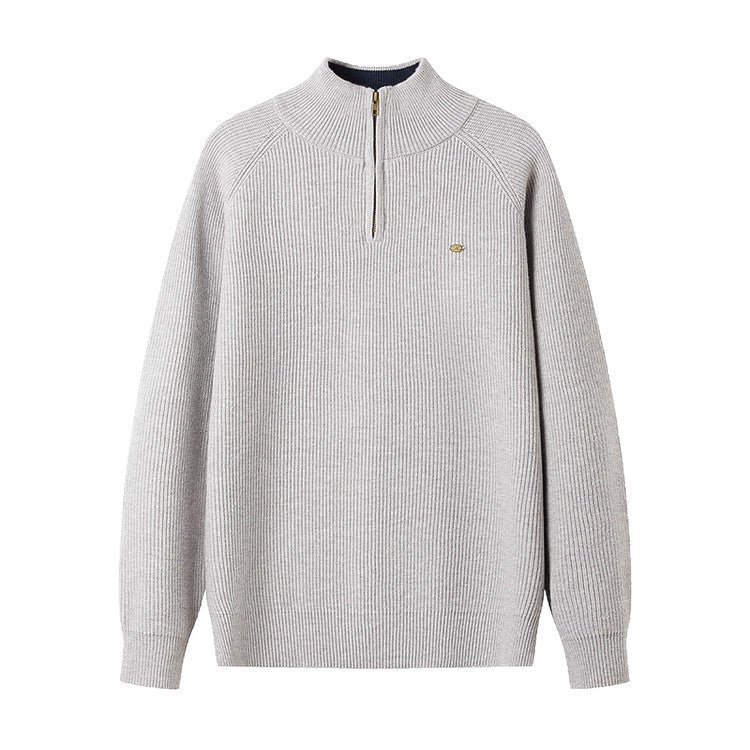 Herren Strickpullover mit halbem Reißverschluss Echoarchiv