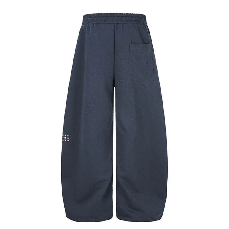 Damen Palazzo-Sweatpants im Culotte-Stil mit hohem Bund, Tunnelzug, Schriftprint und Strassbesatz Echoarchiv